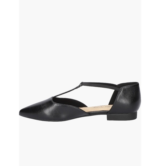 Bella Vita Darby pointed Toe Elastic T-Strap Flats Black Women’s Size 7.5 - Picture 3 of 15